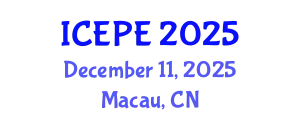 International Conference on Electrical and Power Engineering (ICEPE) December 11, 2025 - Macau, China