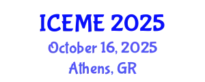 International Conference on Energy and Mining Engineering (ICEME) October 16, 2025 - Athens, Greece