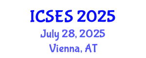International Conference on Sport and Exercise Science (ICSES) July 28, 2025 - Vienna, Austria