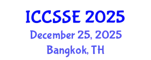 International Conference on Computer Science and Software Engineering (ICCSSE) December 25, 2025 - Bangkok, Thailand