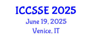 International Conference on Computer Science and Software Engineering (ICCSSE) June 19, 2025 - Venice, Italy