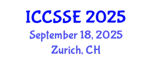 International Conference on Computer Science and Software Engineering (ICCSSE) September 18, 2025 - Zurich, Switzerland