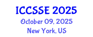 International Conference on Computer Science and Software Engineering (ICCSSE) October 09, 2025 - New York, United States