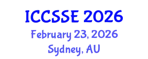 International Conference on Computer Science and Software Engineering (ICCSSE) February 23, 2026 - Sydney, Australia