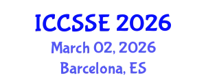 International Conference on Computer Science and Software Engineering (ICCSSE) March 02, 2026 - Barcelona, Spain