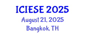 International Conference on Industrial Electronics and Systems Engineering (ICIESE) August 21, 2025 - Bangkok, Thailand