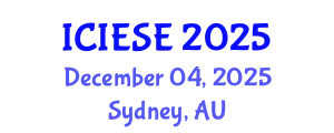 International Conference on Industrial Electronics and Systems Engineering (ICIESE) December 04, 2025 - Sydney, Australia