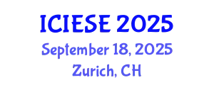 International Conference on Industrial Electronics and Systems Engineering (ICIESE) September 18, 2025 - Zurich, Switzerland