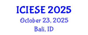International Conference on Industrial Electronics and Systems Engineering (ICIESE) October 23, 2025 - Bali, Indonesia
