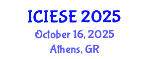 International Conference on Industrial Electronics and Systems Engineering (ICIESE) October 16, 2025 - Athens, Greece