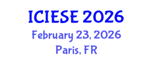 International Conference on Industrial Electronics and Systems Engineering (ICIESE) February 23, 2026 - Paris, France