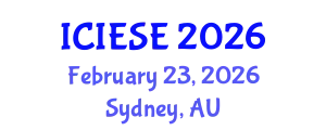 International Conference on Industrial Electronics and Systems Engineering (ICIESE) February 23, 2026 - Sydney, Australia