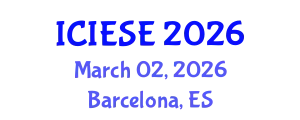 International Conference on Industrial Electronics and Systems Engineering (ICIESE) March 02, 2026 - Barcelona, Spain