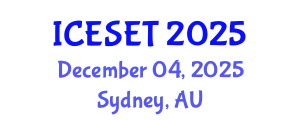 International Conference on Energy Systems Engineering and Technology (ICESET) December 04, 2025 - Sydney, Australia