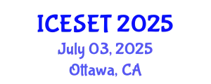International Conference on Energy Systems Engineering and Technology (ICESET) July 03, 2025 - Ottawa, Canada