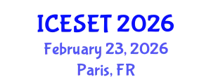 International Conference on Energy Systems Engineering and Technology (ICESET) February 23, 2026 - Paris, France