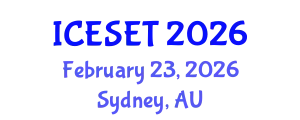 International Conference on Energy Systems Engineering and Technology (ICESET) February 23, 2026 - Sydney, Australia
