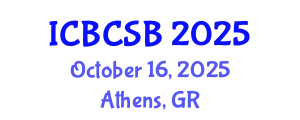 International Conference on Bioinformatics, Computational and Systems Biology (ICBCSB) October 16, 2025 - Athens, Greece