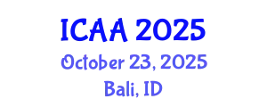International Conference on Aeronautics and Astronautics (ICAA) October 23, 2025 - Bali, Indonesia