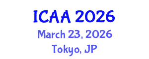 International Conference on Aeronautics and Astronautics (ICAA) March 23, 2026 - Tokyo, Japan