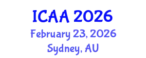 International Conference on Aeronautics and Astronautics (ICAA) February 23, 2026 - Sydney, Australia