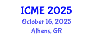 International Conference on Medical Engineering (ICME) October 16, 2025 - Athens, Greece