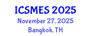 International Conference on Sport Medicine and Exercise Science (ICSMES) November 27, 2025 - Bangkok, Thailand