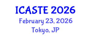 International Conference on Agricultural Science, Technology and Engineering (ICASTE) February 23, 2026 - Tokyo, Japan
