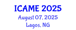 International Conference on Automation and Mechatronics Engineering (ICAME) August 07, 2025 - Lagos, Nigeria
