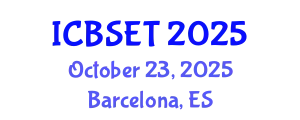 International Conference on Biological Science, Engineering and Technology (ICBSET) October 23, 2025 - Barcelona, Spain