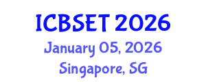 International Conference on Biological Science, Engineering and Technology (ICBSET) January 05, 2026 - Singapore, Singapore