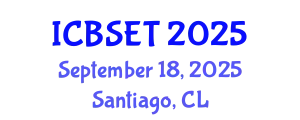 International Conference on Biological Science, Engineering and Technology (ICBSET) September 18, 2025 - Santiago, Chile