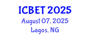 International Conference on Bioscience Engineering and Technology (ICBET) August 07, 2025 - Lagos, Nigeria