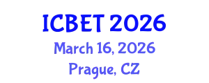 International Conference on Bioscience Engineering and Technology (ICBET) March 16, 2026 - Prague, Czechia