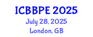 International Conference on Bioscience, Biochemical and Pharmaceutical Engineering (ICBBPE) July 28, 2025 - London, United Kingdom