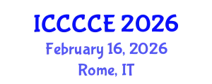 International Conference on Communication, Control and Computer Engineering (ICCCCE) February 16, 2026 - Rome, Italy