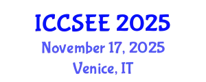 International Conference on Computer Science and Electronics Engineering (ICCSEE) November 17, 2025 - Venice, Italy