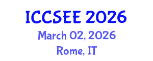 International Conference on Computer Science and Electronics Engineering (ICCSEE) March 02, 2026 - Rome, Italy