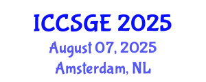 International Conference on Concrete, Structural and Geotechnical Engineering (ICCSGE) August 07, 2025 - Amsterdam, Netherlands