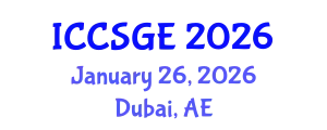 International Conference on Concrete, Structural and Geotechnical Engineering (ICCSGE) January 26, 2026 - Dubai, United Arab Emirates