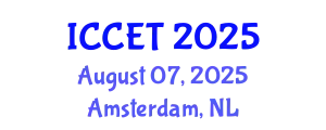 International Conference on Control Engineering and Technology (ICCET) August 07, 2025 - Amsterdam, Netherlands