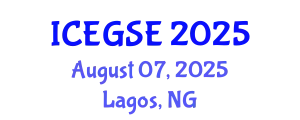 International Conference on Earthquake, Geological and Structural Engineering (ICEGSE) August 07, 2025 - Lagos, Nigeria