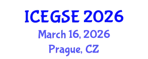 International Conference on Earthquake, Geological and Structural Engineering (ICEGSE) March 16, 2026 - Prague, Czechia