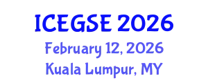International Conference on Earthquake, Geological and Structural Engineering (ICEGSE) February 12, 2026 - Kuala Lumpur, Malaysia