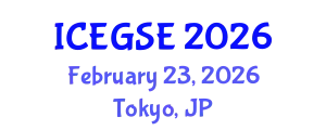 International Conference on Earthquake, Geological and Structural Engineering (ICEGSE) February 23, 2026 - Tokyo, Japan