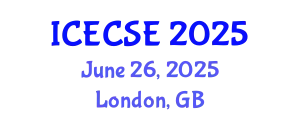 International Conference on Electronics and Communication Systems Engineering (ICECSE) June 26, 2025 - London, United Kingdom