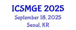 International Conference on Soil Mechanics and Geotechnical Engineering (ICSMGE) September 18, 2025 - Seoul, Republic of Korea
