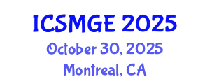 International Conference on Soil Mechanics and Geotechnical Engineering (ICSMGE) October 30, 2025 - Montreal, Canada