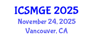 International Conference on Soil Mechanics and Geotechnical Engineering (ICSMGE) November 24, 2025 - Vancouver, Canada