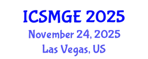 International Conference on Soil Mechanics and Geotechnical Engineering (ICSMGE) November 24, 2025 - Las Vegas, United States